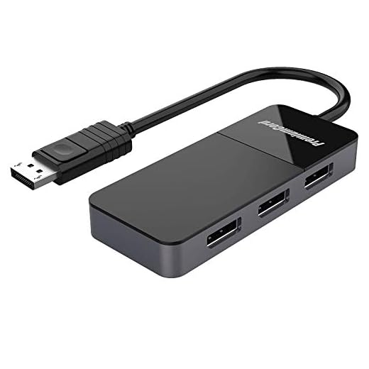 PremiumCord MST-adapter DisplayPort 1.4 till 3 x DisplayPort 1.4 för bildskärmar upp till 8K @ 60Hz (tre gånger 4K), förlängd + spegel + dubbellägen, svart