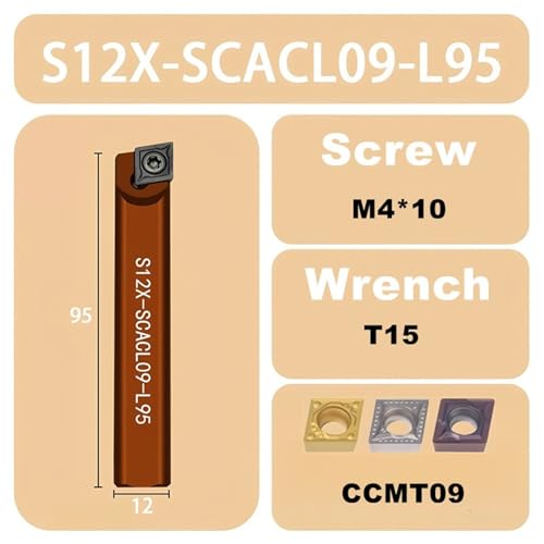 Portaherramientas mandrinado interno SCACR SCACL SCMCN 09 para torno de metal y roscas internas 2
