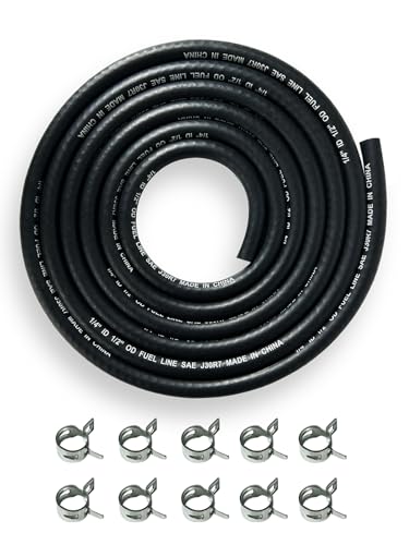 YAMAKATO 1/4 NBR Fuel Hose Line Braided SAE J30R7 6mm ID 9.5 Feet Tubing Automotive PCV/EEC