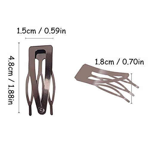Nyk 24 Pieces Double Grip Hair Clips Metal Snap Hair Clips Hair Barrettes For Hair Making, Salon Supplies (Metal Gray) #TOP2