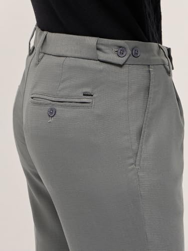 Image of THE BEAR HOUSE Men's Blue Regular Fit Formal Trouser
