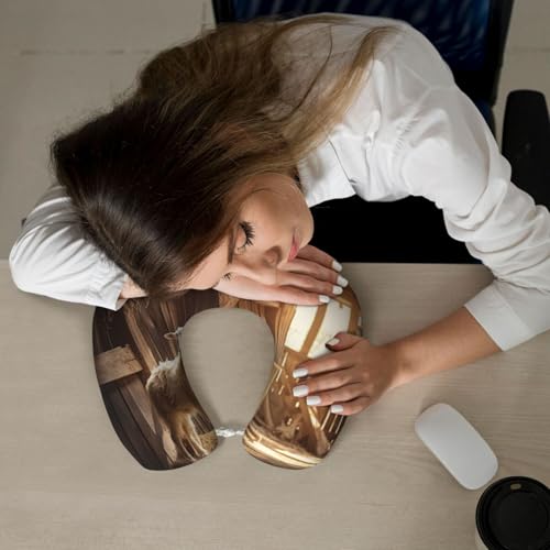 Almohada de viaje con espuma viscoelástica negra miniatura 7