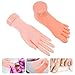 Beaupretty Manicure Practice Left Hand and Foot Model with Bendable Fingers Lightweight Fake Nail Art Trainer for Salon and Beginner Use 8.85 Inch