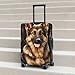 QSMBNET Travel Luggage Cover German shepherd Spandex Suitcase Protector Washable Baggage Covers Fashion Elastic Scratch-Resistant Luggage Cover Protector Fits 18-32 Inch Luggage