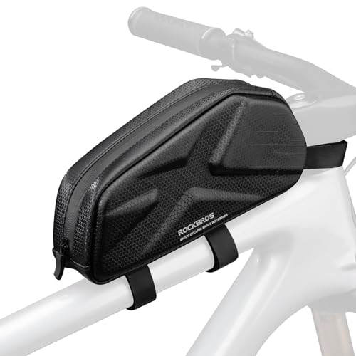 ⭐FORMA ERGONOMICO: La borsa bici telaio ha una forma stretta, non impedisce la pedalata durante il ciclismo ed è più comoda.