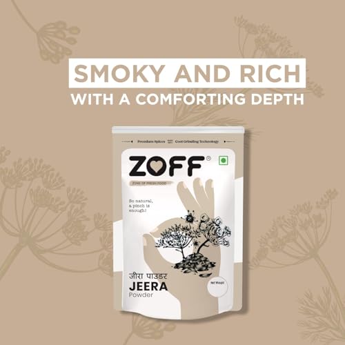 Image of Zoff Jeera Powder - Authentic Jeera Powder for Rich Flavor & Aroma - Cool Grinding Technology for Freshness - Hygienically Packed - Long Shelf Life - 300g (Pack of 3)