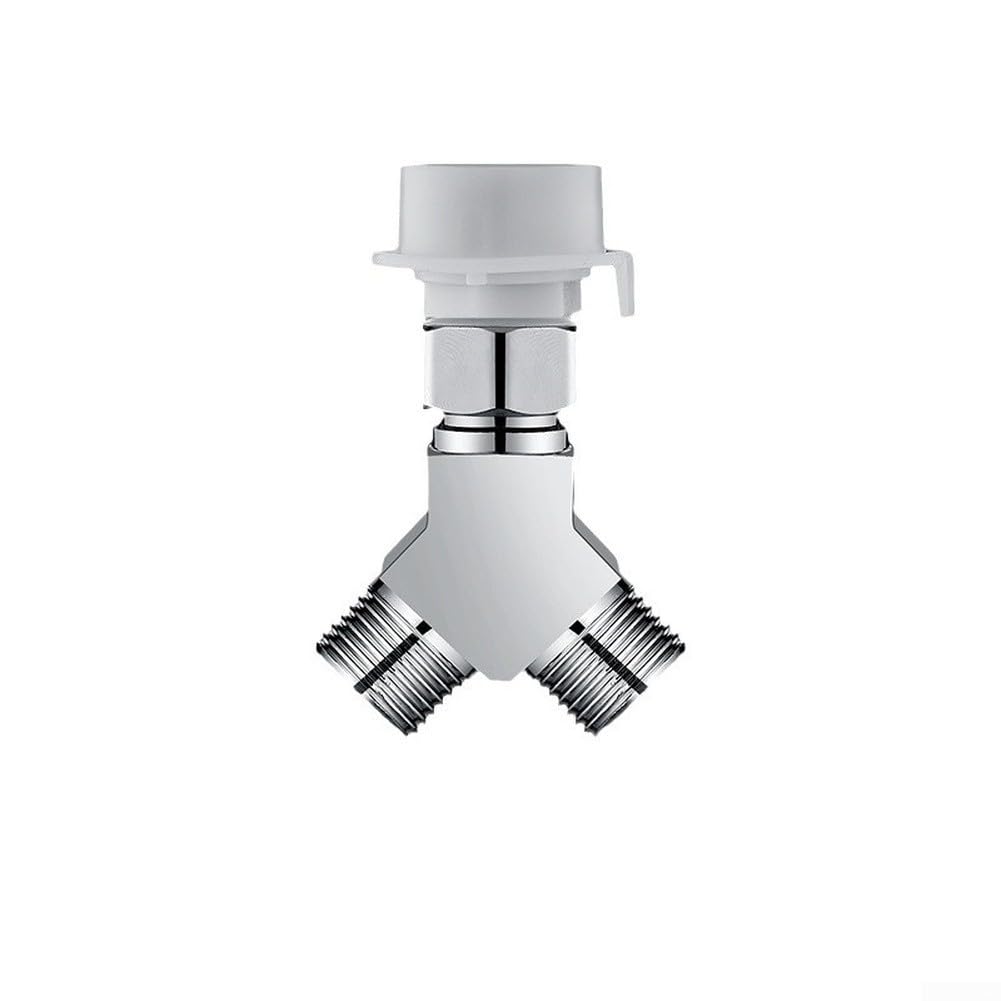 Distribuidor de Agua 2 Vías Cobre Y para Grifo Jardín Lavadora - Conector Tee Doble Salida 8cm(G)