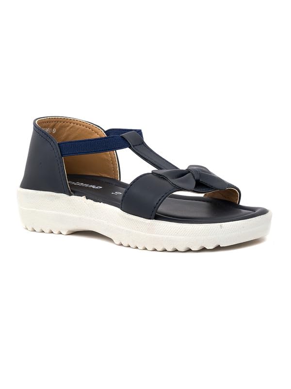 Khadims Adrianna Navy Flat Platform Sandal for Girls - 4.5-12 yrs (3603529) (B0CHB66WVB) Amazon Price History, Amazon Price Tracker