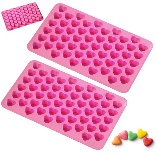 2 Moldes De Silicona En Forma De Corazón, Moldes Para Hornear, Accesorios De Bricolaje, Moldes Para Chocolate, Moldes Para Cubitos De Hielo, Moldes Para Dulces, Moldes Pequeños De Silicona