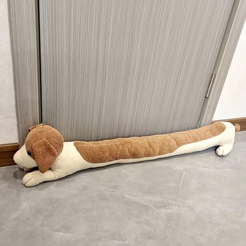 Fabric Under Door Draft Stopper Weather Stripping Sound Proof Bottom Seal Heavy Duty Reduce Noice Window Draft Stopper Decorative Cute Dog