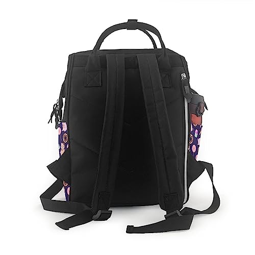Sac à dos à langer étanche avec compartiment PC portable et design cochon - 3