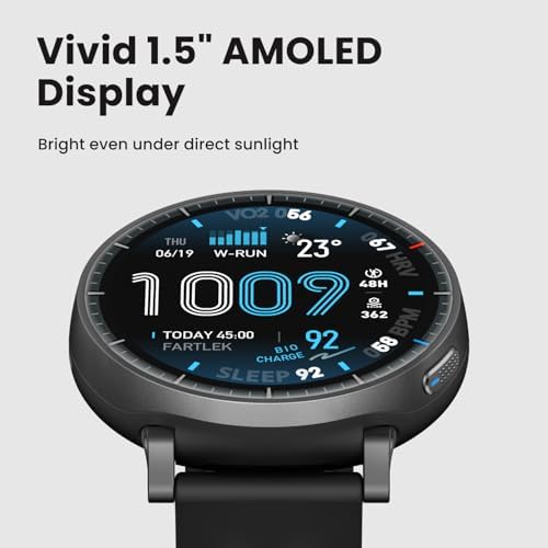 Amazfit Active Max Smart Watch, 1.5" AMOLED Display, GPS, iOS/Android