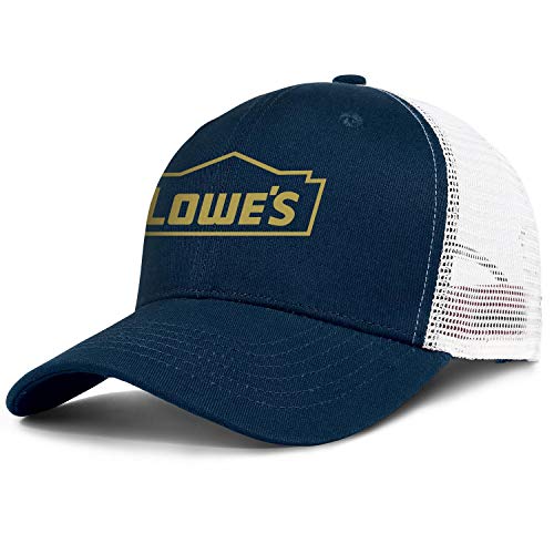 NINETYRW Personalized Mens Trucker Hat Lowe's-Gold-Logo-Wire-Frame- Baseball Caps Women Crazy Mesh Golf Cap