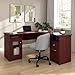Bush Home Cabot 60W L Shaped Computer Desk with Storage in Harvest Cherry, 60-inch Corner Table with Drawers for Home Office Workspace
