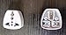 Power Plug Adapter (2PCS Pack),with Grounding Pin,EU Europe,UK,Asian,Australia,China,Japan to USA Travel Adapter Converter AC,Travel All The World,2 Flat Pin Outlet Adapters (White)