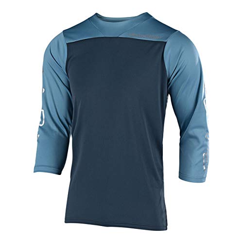 Troy Lee Designs Ruckus Block Men's Off-Road BMX Cycling Jersey - Charcoal/Stone Blue/Large