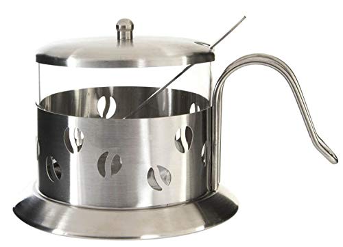 Sucrier grains de café en verre et inox pour sublimer votre pause expresso quotidienne