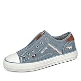 Absatzform: Flach MUSTANG Damen 1272-402-875 Slip On Sneaker, Sky, 38 EU