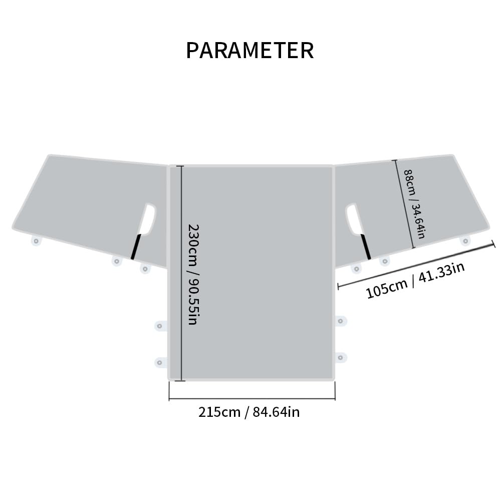 Copertura completa per parabrezza e motore di roulotte Airstream, 600D Oxford non tessuto impermeabile per Fiat Ducato, Peugeot Boxer, Citroen Relay 2006+, Ram Promaster