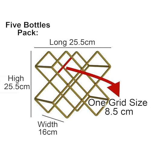 Soporte de botellas de vino vintage de hierro 25.5 cm miniatura 2
