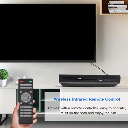 Lecteur DVD VCD multimédia numérique de salon compatible TV avec télécommande - 5