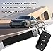 YGDMD Car Key Chain with D-ring & Keyrings,Stretchy Woven Car Keychain for Hanging Cars Keys,Stylish Key Chain for Cars Keys (Black)