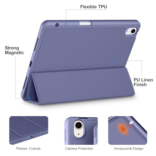 Image of Akkerds for iPad Air 11 Inch Case M4 /M3 /M2,Air 5th /4th Gen, Lightpurple