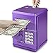 HUSAN Piggy Banks for Kids, Electronic Password Code Money Banks ATM Banks Box Coin Bank for Children Boys and Girls (Purple Gold)