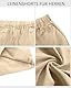 LVCBL Herren Sommer Casual Shorts mit Taschen Elastische Taille Khaki L