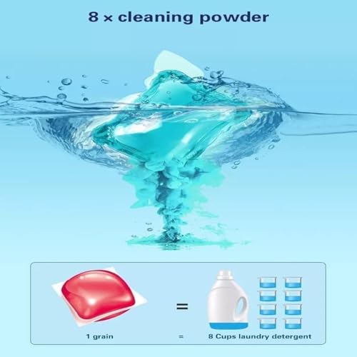 Image of Laundry Detergent Pods for Washing Machine, Powerful Stain Removal & Fresh Fragrance, Top & Front Load Compatible, Multi-Color Magic Capsules, Pack of 100 Pods