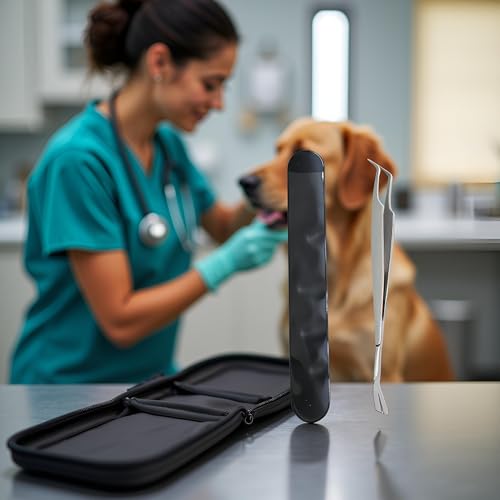 Jinshining Ferramenta de remoção de carrapatos prata 2 em 1 para animais de estimação, pinça profiss