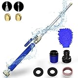 AgiiMan Jet Nozzle Power Washer for Garden Hose, Hydro Jet High Pressure Washer Tools with 2 Different Nozzles and Hose Quick Connectors, for Car Window Pet Gutter Washing and Plant Watering, 18 Inch