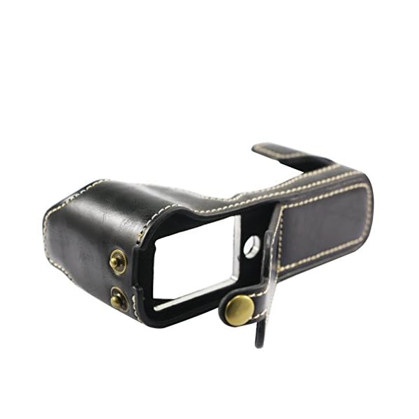 First2savvv schwarz Gehäusehälfte präzise Passform PU-Leder Kameratasche Fall Tasche Cover für Fujifilm X-E3 XE3 - XJPT… – Bild 4