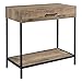 OSP Home Furnishings Quinton Rustic Foyer Table with Drawer and Shelf, Salvage Oak