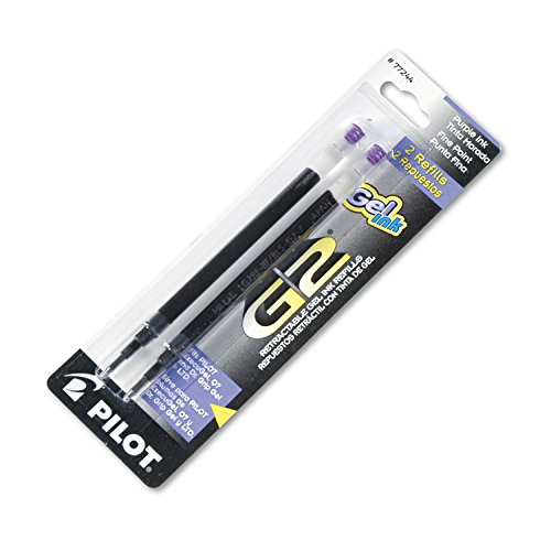 Pilot, G2 Gel Ink Refills, Fine Point 0.7 mm, Purple, Pack of 2 - image 1