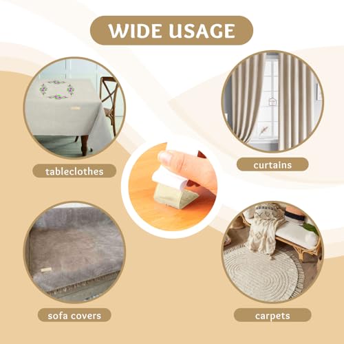Image of 1.5 inch x 1 Yards Light Beige Wide Hook and Loop with Self Adhesive Tape Strong Sticky Back Roll Nylon Heavy Duty Strips Excellent Grip Fabric Softener for Home Office School Car Craft Organizer