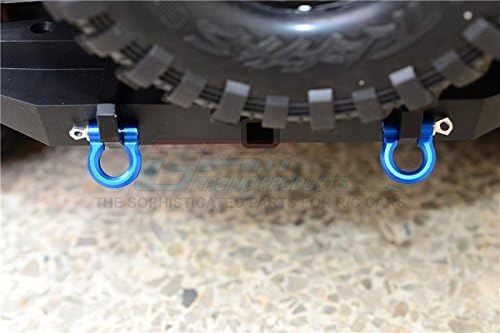 Miniatura 2 de GPM Para Traxxas TRX-4 Trail Defender Crawler Piezas de actualización de aluminio delanterotrasero parachoques D-Rings - 1Pr Set Naranja