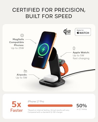 Satechi 3-in-1 Qi2 25W Foldable Charging Stand — view 6