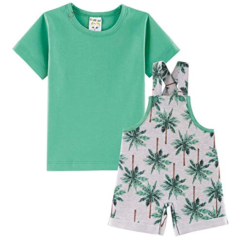 Jardineira Infantil Bebê Masculino Contendo 2 Peças