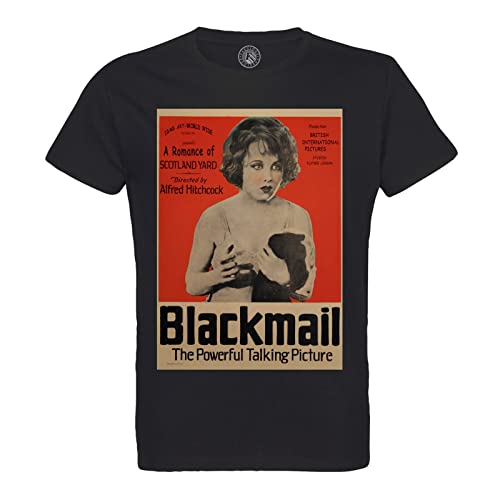 Poster Cinéma Vintage T-Shirt Homme Col Rond Blackmail Style Urbain Décontracté