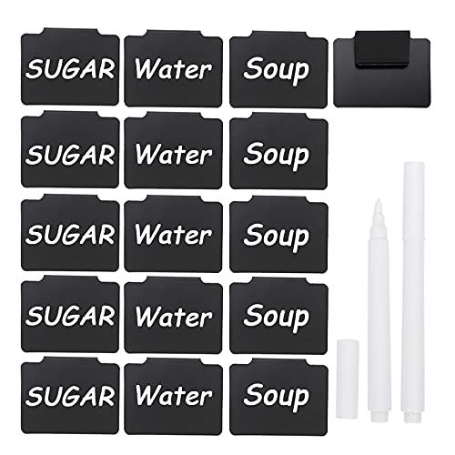 Label Holders, 18Pcs Basket Bin Labels Clip On For Baskets With 16Pcs Reusable Clear Label Cards And 2Pcs White Chalk Marker For Storage Bins Basket Boxes Label Holders #TOP26