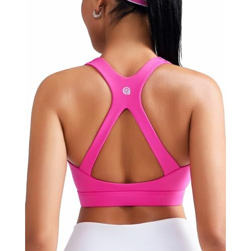 RUNNING GIRL Sports Bras for Women, Medium Support Molded Cup Women’s Sports Bras with Sewn in Pads Workout Yoga Bra