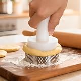 EJRUP 6 sztuk z mikroperforowanym pierścieniem do ciasta, mikroperforowany pierścień do ciasta, perforowany pierścień do ciasta ciasta mini babeczki do pizzy, 6 cm