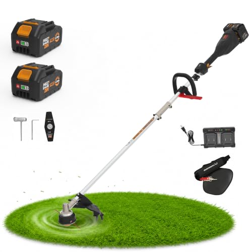 YARDCORE 40V 13" Brushless Cordless Weed Wacker with 2x4.0Ah Batteries