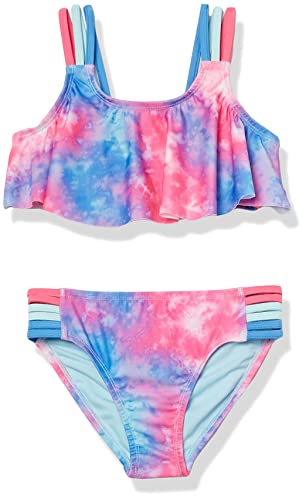 Under Armour Girls' Two-Piece Bikini Set, Electro Pink Tie Dye Sp22, 14 #TOP6