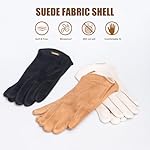Winter Gloves for Women: Touchscreen Fashion Slim Cut Suede Warm Gloves with Thermal Crystal Velvet Lined for Travel - Image 3