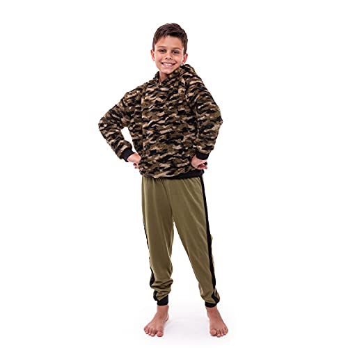 Sleep On It Boys 2-Piece Novelty Fleece Plush Pajama Pant Set (Green Camo, 12-14, Numeric_12) #TOP1