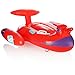 com-four® Figura de natación en diseño de Nave Espacial para niños - con asa y cañón de Agua - para Playa y Piscina (Nave Espacial roja)