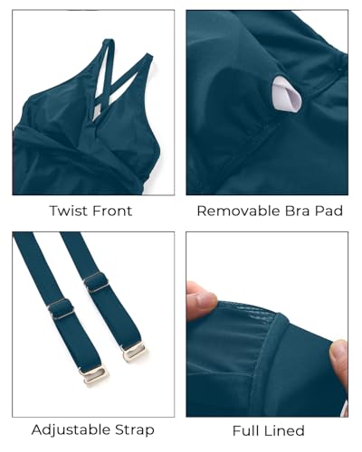 Aqua Eve Tankini Swimsuits for Women- Flowy Two Piece Bathing Suit with Shorts 2025 Tummy Control Swimwear4