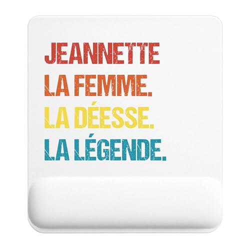 Planetee Tapis de Souris Jeannette la Déesse la Légende Vintage | Accessoire Bureau Ergonomique - Idéal pour Anniversaire, Collègue, Secret Santa Noël, Fête des Pères et Fête des Mères